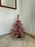 Arbol de navidad Rosa y Plateado 60cm de alto con base de madera - Fresa Exclusivo