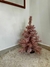 Arbol de navidad Rosa y Plateado 60cm de alto con base de madera