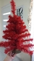 Arbol de navidad Rojo 60cm de alto con base de madera