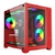 GABINETE GAMER AQUARIO FORCEFIELD RED MAGMA FRONTAL E LATERAL VIDRO