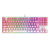 TECLADO MECANICO DAKSA BRANCO E ROSA RGB SWITCH MARROM REDRAGON