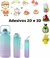 Kit 03 garrafas de água squeeze motivacional, cor aleatória