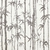 Papel de Parede Floral Preto e Branco FLOW 3 30521