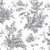 Papel De Parede Romântico Abby Rose 3 Floral Preto E Branco Ab42413