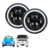 Kit 2 Farol Angel Eyes Defender Led Jeep Troller Fusca Kombi