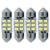 4 Lampadas Led Torpedo 36mm 24v Branco