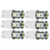 6 Lampadas Pingao T10 Torre 6 Leds Esmagada 1.8w Branco 36mm