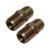 2 Niple Galvanizado Duplo Adaptador Conexão Aço 3/8X3/8 Npt