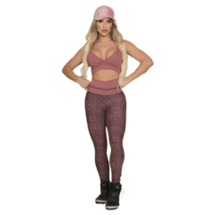 Conjunto Top Legging Feminino Sem Manga Estampado DLuxo MD33