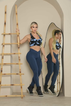 Conjunto Top Legging Feminino Sem Manga Estampado DLuxo MD43 na internet