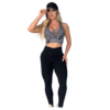 Conjunto Top Legging Feminino Sem Manga Estampado DLuxo MD27