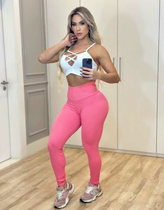 Conjunto Top Legging Feminino Sem Manga Estampado DLuxo MD23 na internet