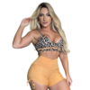 Conjunto Top Short Feminino Sem Manga Estampado DLuxo MD47