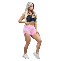 Conjunto Top Short Feminino Sem Manga Estampado DLuxo MD33