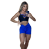 Conjunto Top Short Feminino Sem Manga Estampado DLuxo MD26