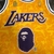 Camiseta Regata Los Angeles Lakers Amarela e Branca - BAPE X Mitchell&Ness- Nike - Masculina na internet