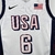 Camiseta Regata USA BASKETBALL EUA #6 Lebron James - Olimpíadas Paris 2024 - Branca na internet