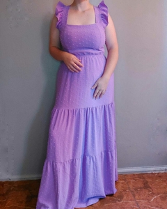 Vestido longo lilás