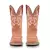 Bota Texana Feminina Premium Floral Rosa Solado Jump 100% em Couro Legítimo - comprar online