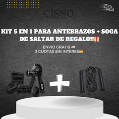 Kit 5 en 1 Para Antebrazos AnteGrip+ Soga de Saltar De Regalo!