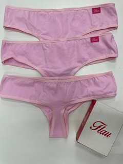 Culoteless Flau (Packx3) de Algodón C/Lycra Rosa.(3050/R)