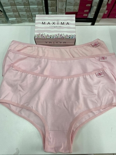 Culotte Máxima Seducción (Packx3) de Algodón C/Lycra Rosa, Talle Especial.(40)