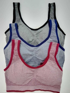 Top Deportivo, Taza Soft desmontable de Algodón C/Lycra, Tela Soft.(592)