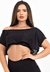 Blusa e Cropped Tomara que Caia Preto