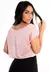 Blusinha Cropped Rosa Claro com Listras Horizontais - comprar online