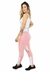 Conjunto Cropped Branco de Alcinha e Calça Leggin Rosa com Detalhes Brancos - comprar online