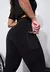 Conjunto Cropped Preto e Calça Legging com Bolso de Tela - loja online