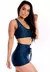 Cropped Liso e Short Liso Azul Marinho Conjunto na internet