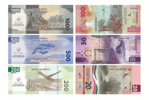 150 Billetes de Juguete Didacticos en Pesos