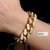 Pulsera Cubana Width Con Diamantes Simil Oro - comprar online