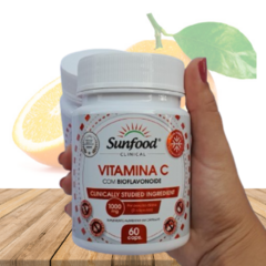 Vitamina C 1000mg. Sunfood - 60 cápsulas - HarmoVital Suplementos