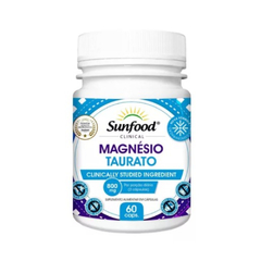 Magnésio Taurato 800mg. Sunfood - 60 cápsulas