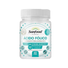 Suplemento Ácido Fólico + Vitamina B12 500mg Sunfood