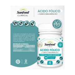 Suplemento Ácido Fólico + Vitamina B12 500mg Sunfood - comprar online