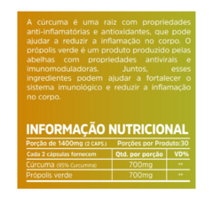 Cúrcuma + Própolis Verde Sunfood 60 cáps. - HarmoVital Suplementos