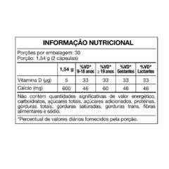 Suplemento Carbonato de Cálcio + D3 600mg Maxinutri - comprar online