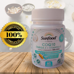 Suplemento Coenzima Q10 + Ômega 3 + Vitamina E 1000mg Sunfood