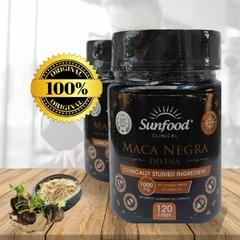 Imagem do Suplemento Maca Negra Divina 1000mg Sunfood 60 cápsulas