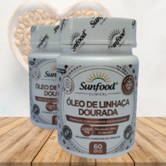 Suplemento Óleo de Linhaça Dourada 2000mg Sunfood - HarmoVital Suplementos