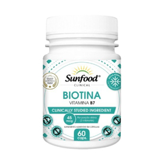 Biotina Vitamina B7 45mcg Sunfood 60 cápsulas