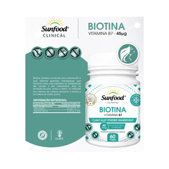 Biotina Vitamina B7 45mcg Sunfood 60 cápsulas - comprar online