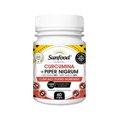 Curcumina com Piper Nigrum 20% Sunfood 60 cáps