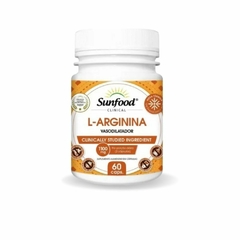 L-Arginina 1100mg. Sunfood - 60 cápsulas