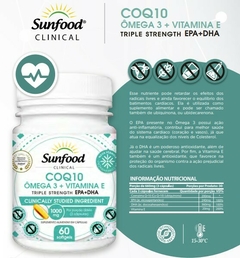 Suplemento Coenzima Q10 + Ômega 3 + Vitamina E 1000mg Sunfood - comprar online