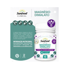 Magnésio Dimalato 800mg. Sunfood - 60 cápsulas na internet