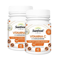 Vitamina C 1000mg. Sunfood - Kit com 2